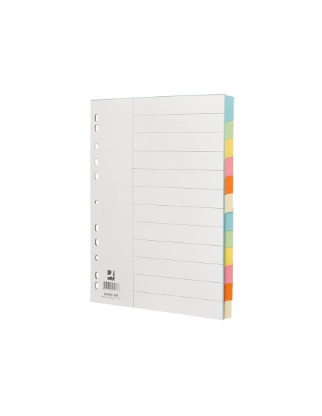 SEP.Q-CONNECT CARTULINA JUEGO 12 SEP.DIN A4-MULTITAL.