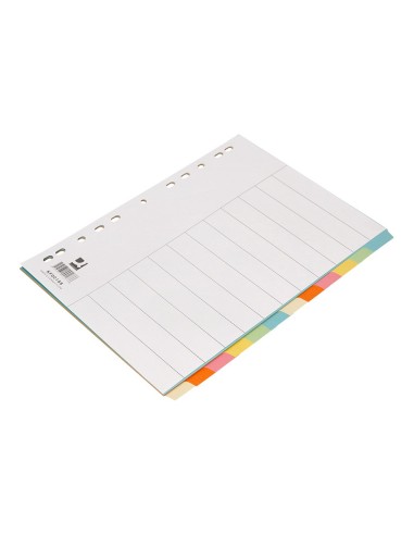 SEP.Q-CONNECT CARTULINA JUEGO 12 SEP.DIN A4-MULTITAL.