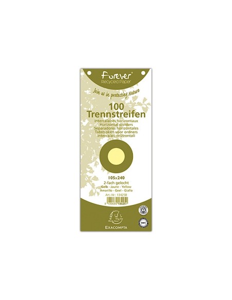 SEPARADOR CARTULINA RECICLADA J/100 SEP. 105X240 TALADROS COL.SURT.