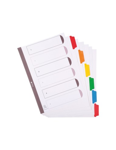 SEPARADOR EXACOMPTA CARTULINA JUEGO 6 SEPARADORES A4 MULTI.BL.MULTI.