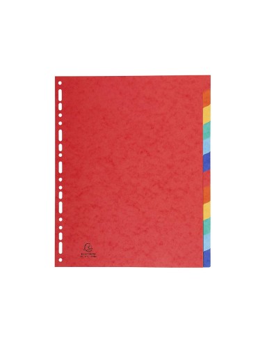 SEPARADOR EXACOMPTA CARTULINA SIMIL PRESPANJ/12 SEP.A4+ MULTI.VIVOS