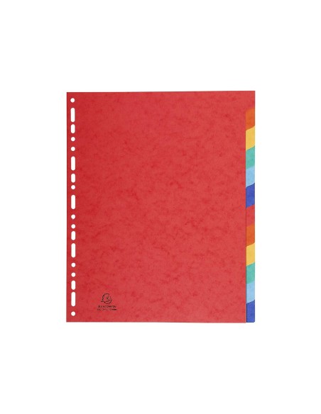 SEPARADOR EXACOMPTA CARTULINA SIMIL PRESPANJ/12 SEP.A4+ MULTI.VIVOS
