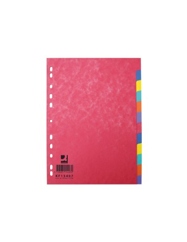 SEPARADOR Q-CON CART.BRILLO JUEGO 12 SEP. A4 MULTI.KF15407