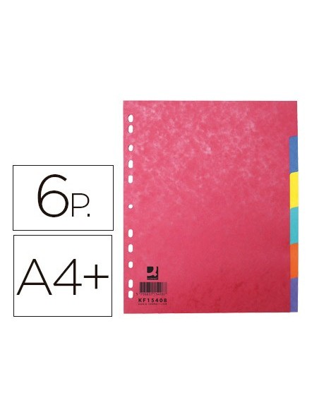 SEPARADOR Q-CON CART.BRILLO JUEGO 6 SEP. A4+ MULTI.KF15408