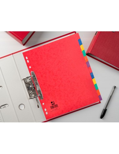 SEPARADOR Q-CON CARTULINA BRILLO JUEGO 12 SEPARADORES DIN A4+ KF15409