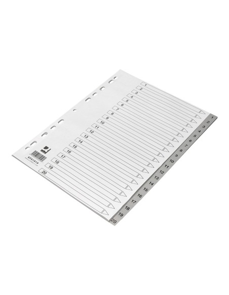 SEP.NUMERICO Q-CON.PLASTICO 1-20 JUEGO 20 SEP.A4 MULTITALADRO