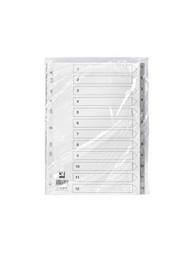 SEP.NUMERICO Q-CON.PLASTICO 1-12 JUEGO 12 SEP.A4 MULTITALADRO