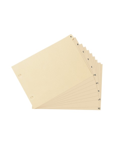 INDICE ALFABETICO  CLASIFICADOR CARTULINA ARCHIVADOR A5 APAISADO