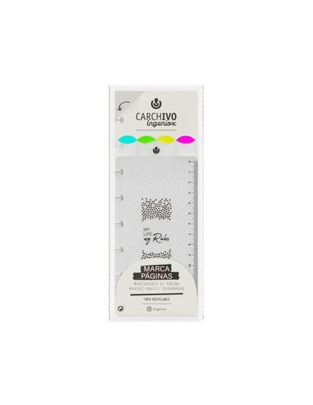 MARCAPAGINAS CARCHIVO INGENIOX PP. TPTE./NEON 4 POSICIONES