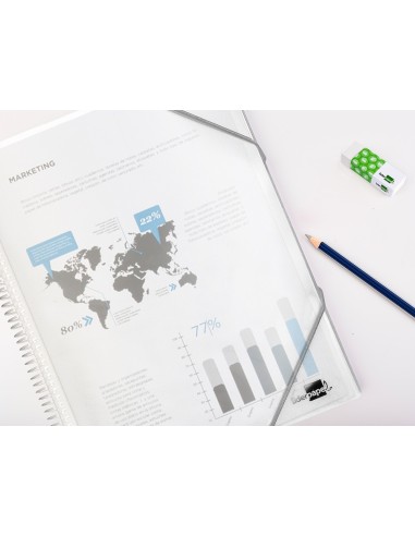 CARPETA ESCAPARATE C/ESP.80 FUNDAS PP.A4 TPTE.