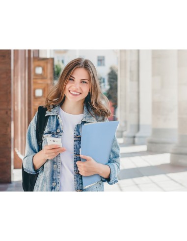 CARPETA ESCAPARATE 30 FUNDAS PP.A4 CELESTE OPACO