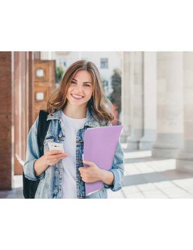 CARPETA ESCAPARATE 80 FUNDAS PP.A4 LAVANDA OPACO