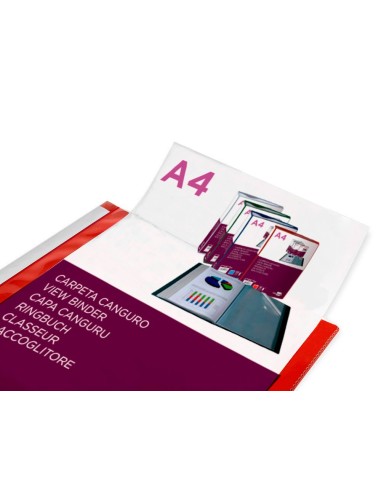 CARPETA LIDERPAPEL 80 FUNDAS PP A4 RJ. TRANS.PORTADA LOMO PERS.