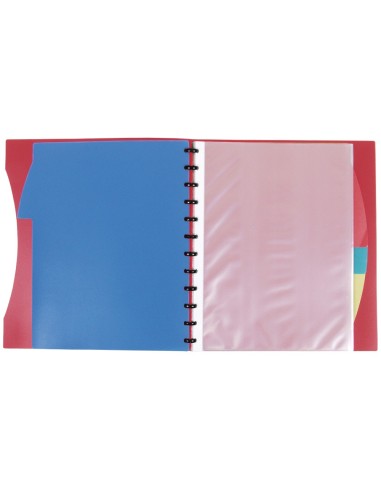 CARPETA LIDERPAPEL A4 40 FUNDAS INTERC.5 SEP Y GOMILLA LOMO PERSO.RJ.