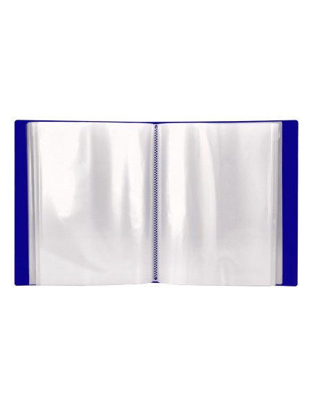 CARPETA ESCAPARATE 100 FUNDAS PP A4 AZ.C/CAJETIN