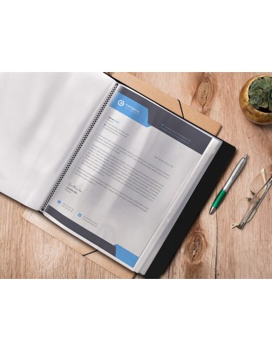 CARPETA ESCAPARATE 20 FUNDAS CANGURO PP A4 NG.LOMO PERSONALIZABLE