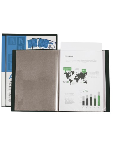 CARPETA ESCAPARATE 20 FUNDAS CANGURO PP A4 NG.LOMO PERSONALIZABLE