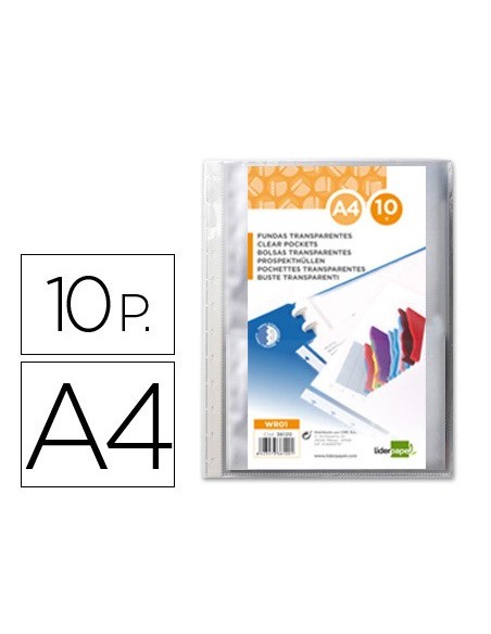 REC.FUNDA INTERCAMBIABLES DIN A4 BOLSA 10 UDS.