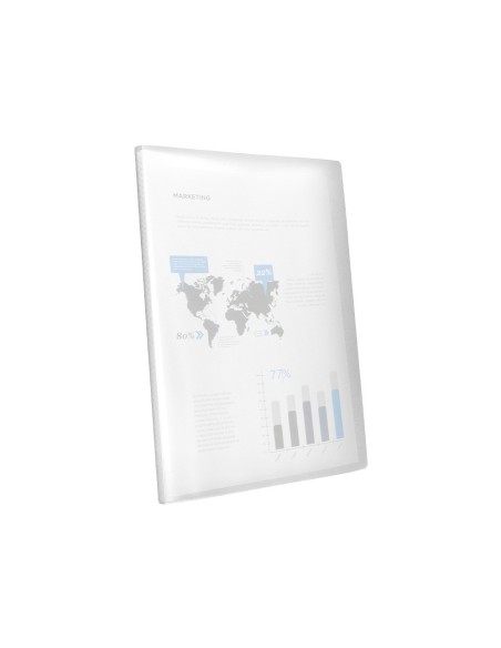 CARPETA ESCAPARATE 40 FUNDAS PP A4 TPTE.FROSTY