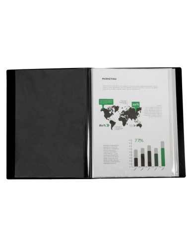 CARPETA ESCAPARATE 80 FUNDAS PP A4 NG.LOMO PERSONALIZABLE