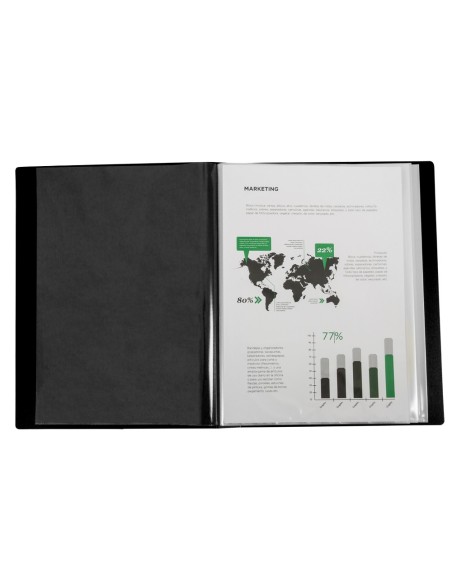 CARPETA ESCAPARATE 80 FUNDAS PP A4 NG.LOMO PERSONALIZABLE