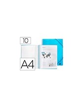 CARPETA ESCAPARATE C/ESP.10 FUNDAS PP A4 AZ. 2