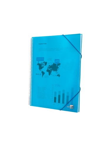 CARPETA ESCAPARATE C/ESP.10 FUNDAS PP A4 AZ.