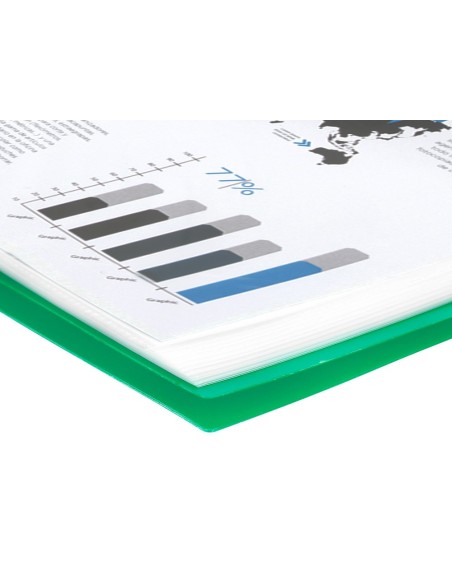 CARPETA ESCAPARATE C/ESP.10 FUNDAS PP A4 VE.