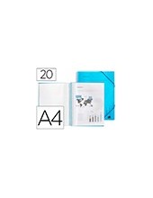 CARPETA ESCAPARATE C/ESP.20 FUNDAS PP A4 AZ. 2