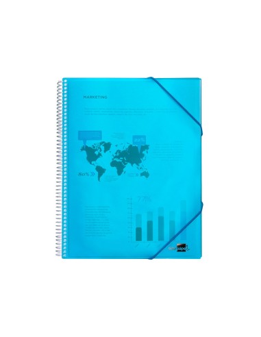 CARPETA ESCAPARATE C/ESP.20 FUNDAS PP A4 AZ.