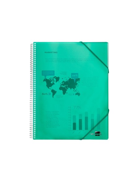 CARPETA ESCAPARATE C/ESP.20 FUNDAS PP A4 VE.