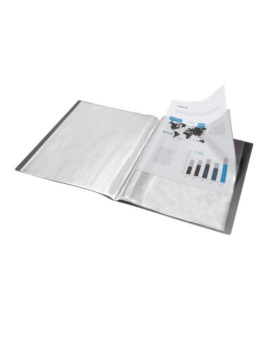 CARPETA ESCAPARATE 50 FUNDAS PVC FL.NG.OPACO