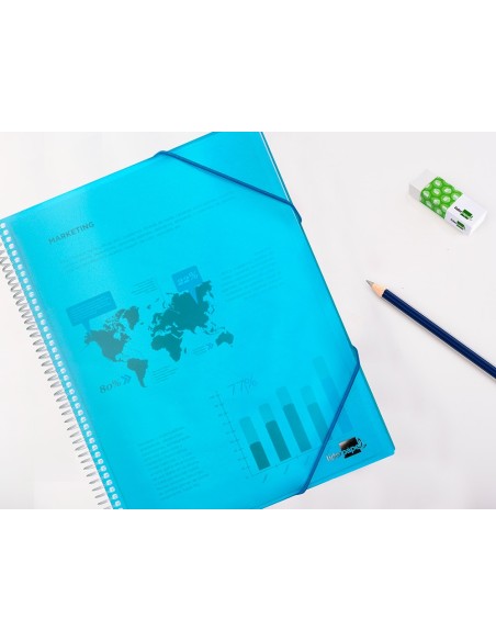 CARPETA ESCAPARATE C/ESP.20 FUNDAS PP A5 AZ.EC45