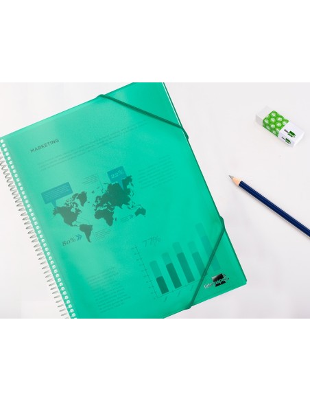 CARPETA ESCAPARATE C/ESP.20 FUNDAS PP A5 VE.EC48