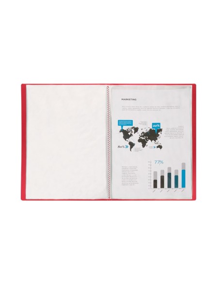 CARPETA  ESCAPARATE 40 FUNDAS PP. A3 RJ. TRANSLUCIDO