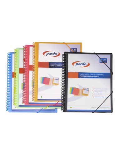 CARPETA PARDO ESCAPARATE ESP.30 FUNDAS FL. PERSO.NG.