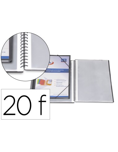 CARPETA PARDO ESCAPARATE ESP.20 FUNDAS FL. PERSO.NG.