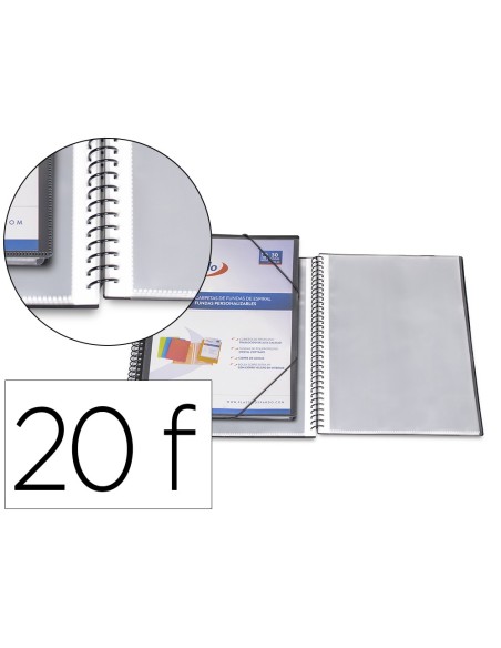 CARPETA PARDO ESCAPARATE ESP.20 FUNDAS FL. PERSO.NG.