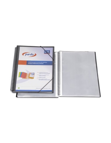CARPETA PARDO ESCAPARATE ESP.20 FUNDAS FL. PERSO.NG.