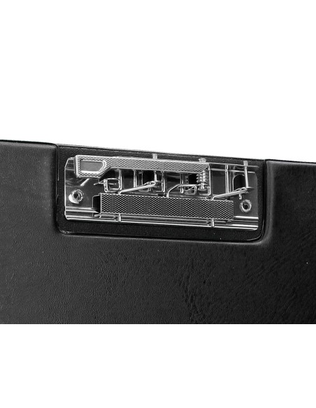 CARPETA PINZA SUPERIOR CON SOLAPA  PLASTICO FL.NEGRA