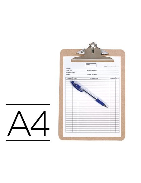 PORTANOTAS PINZA SUPERIOR Q-CON.MATERIAL EXTRADURO DIN A4