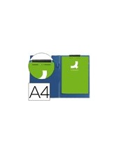 CARPETA PINZA SUPERIOR CON SOLAPA Q-CON. PLASTICO DIN A4 AZUL 2