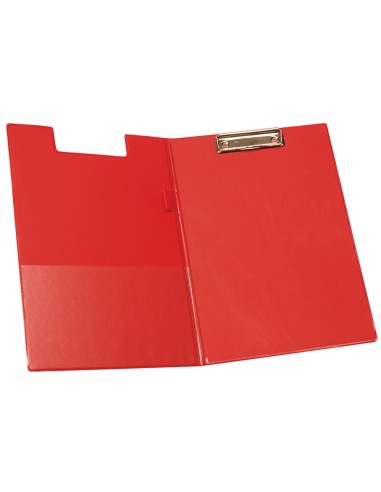 CARPETA PINZA SUPERIOR CON SOLAPA Q-CON.PLASTICO DIN A4 ROJA