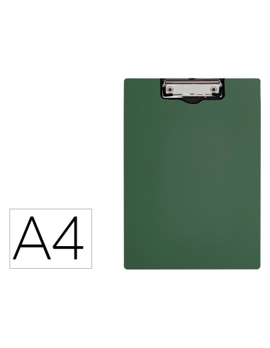 CARPETA Q-CON.MINICLIP SUP. A4 PLAST.50% RECICL VE.OLIVA GROSOR 2,1MM