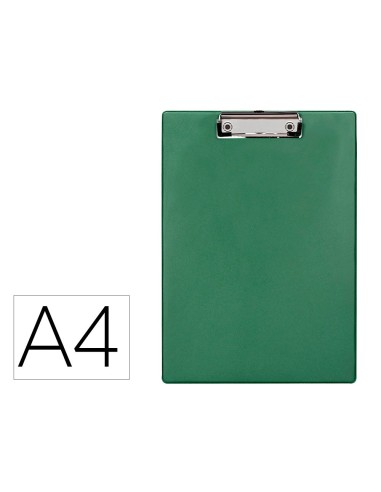 PORTANOTAS Q-CON.PLASTICO 50% RECICLADO A4 VE. OLIVA GROSOR 2,1MM