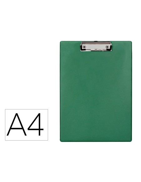 PORTANOTAS Q-CON.PLASTICO 50% RECICLADO A4 VE. OLIVA GROSOR 2,1MM