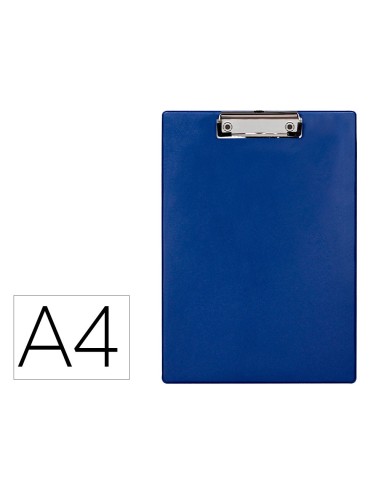 PORTANOTAS Q-CON.PLASTICO 50% RECICLADO A4 AZ. GROSOR 2,1MM