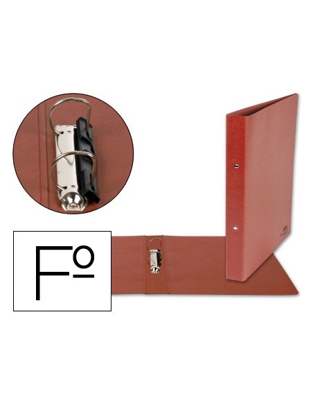 CARPETA 2 A 25 MM MIXTAS CARTON CUERO FL.