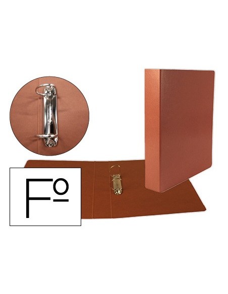 CARPETA 2 A 40 MM MIXTAS CARTON CUERO FL.