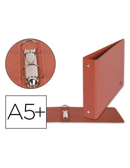 CARPETA 2 A 25 MM CARTON CUERO 4º APAISADO